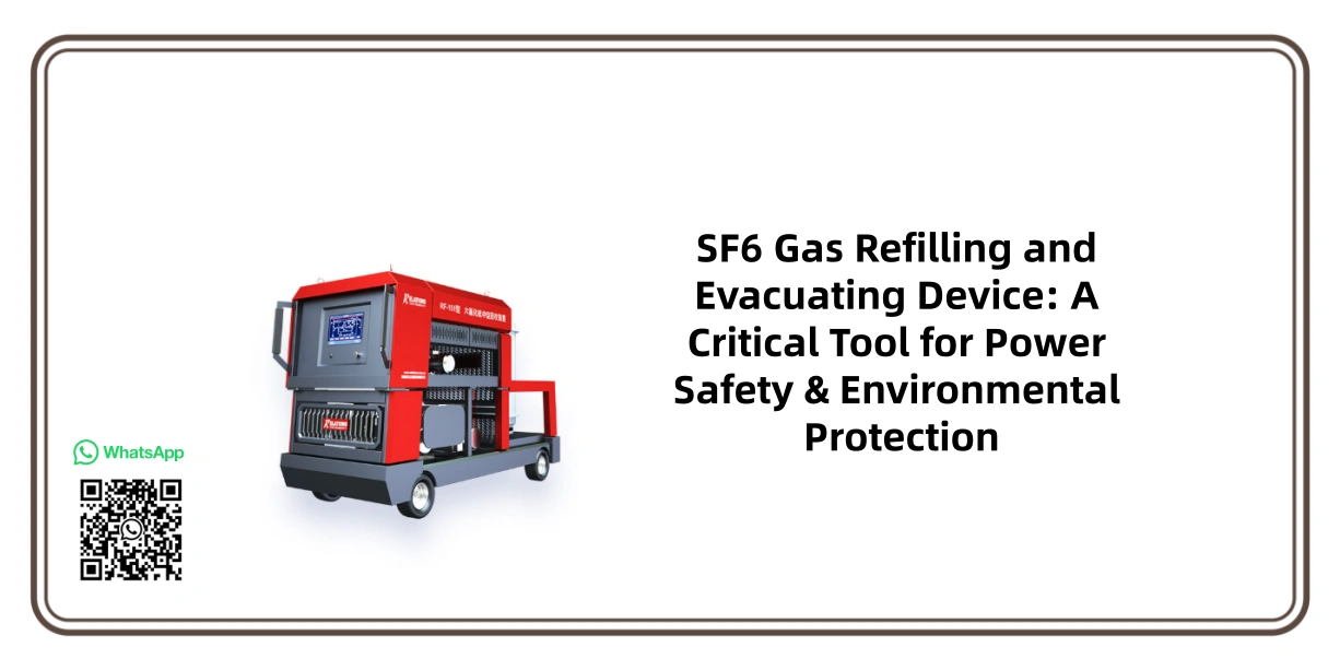 sf6 gas refilling and evacuating device