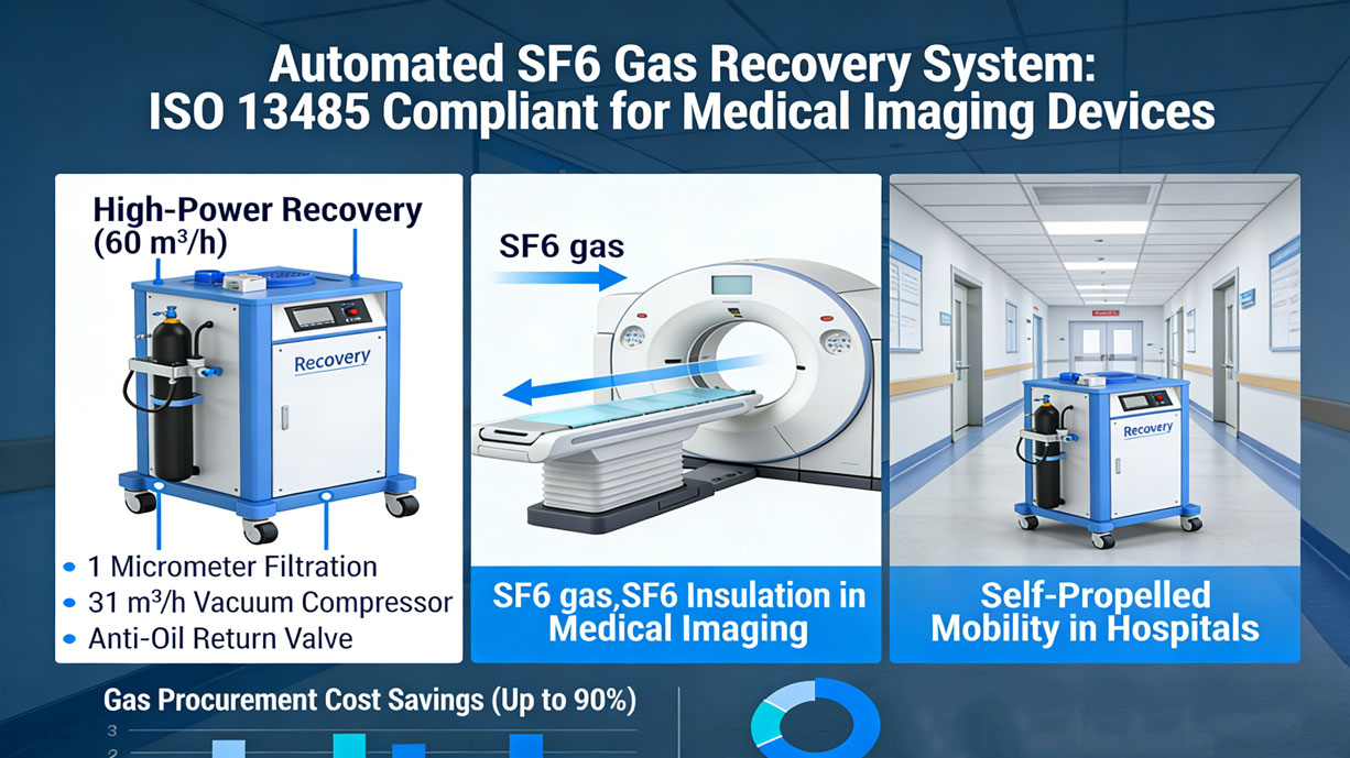 Automated SF6 Gas Recovery System: Ensuring ISO 13485 Compliant SF6 Recovery for Medical Imaging Devices