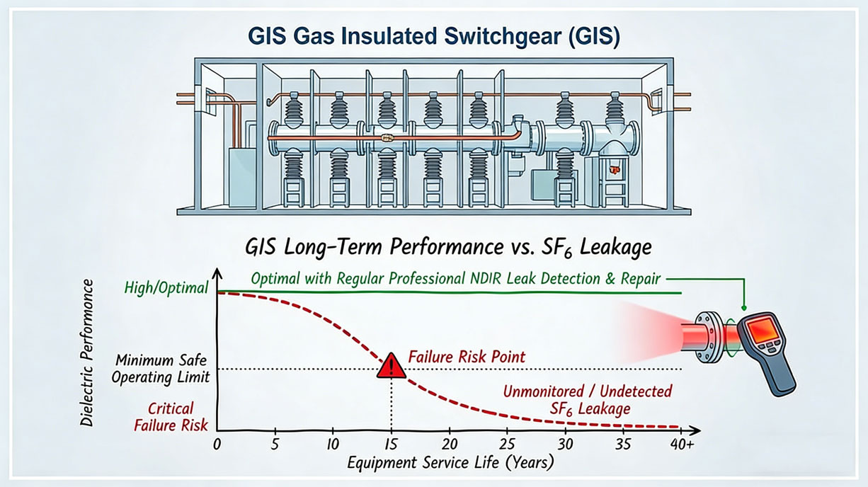 Handheld SF6 Gas Leakage Detector for GIS