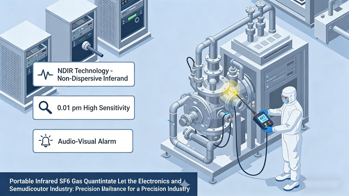 Optimize fab safety and yield with the Portable Infrared SF6 Gas Quantitative Leak Detector.