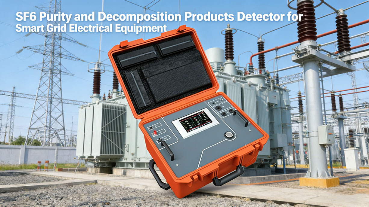 SF6 purity and decomposition products detector for Smart grid electrical equipment