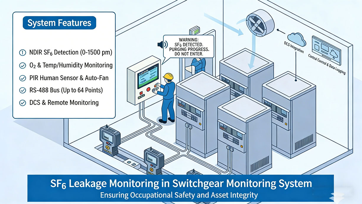 Best SF6 Leakage Monitoring Solution for New Energy Power Plants