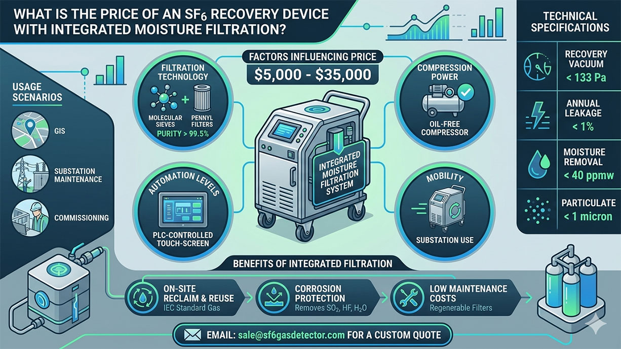 What is the Price of an SF6 Recovery Device with Integrated Moisture Filtration