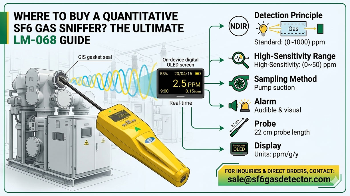 Where to Buy Quantitative SF6 Gas Sniffer? | LM-068 Infrared Detector