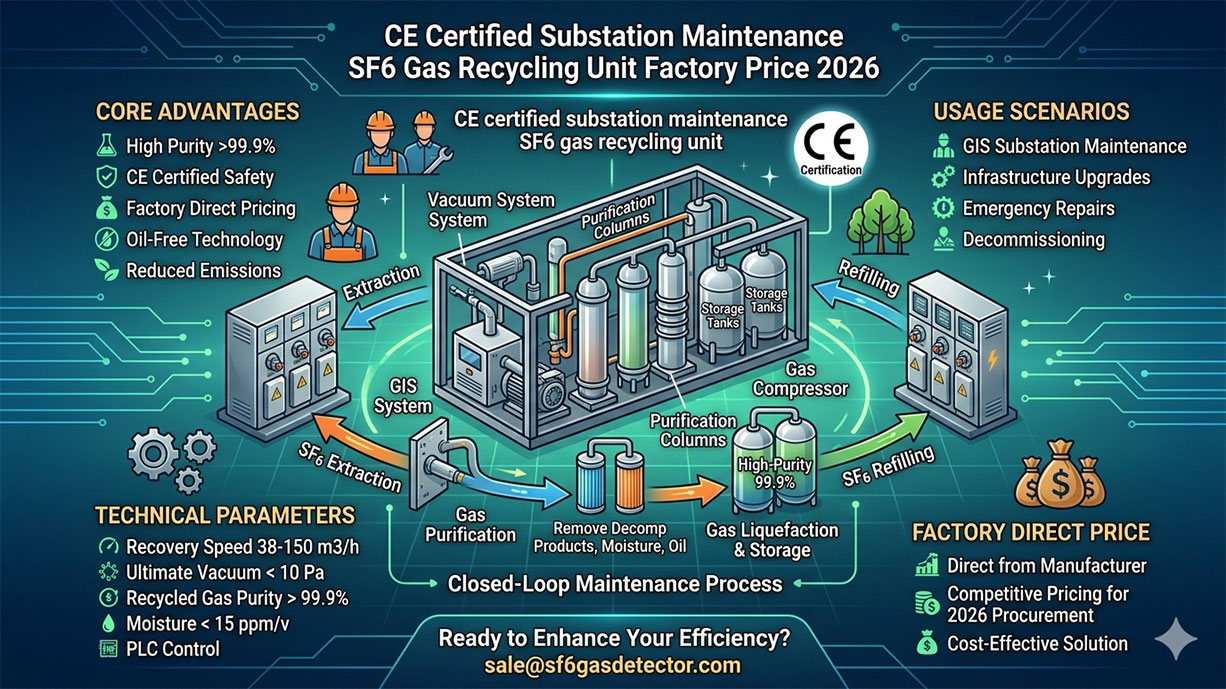 CE Certified Substation Maintenance SF6 Gas Recycling Unit | Factory Price 2026
