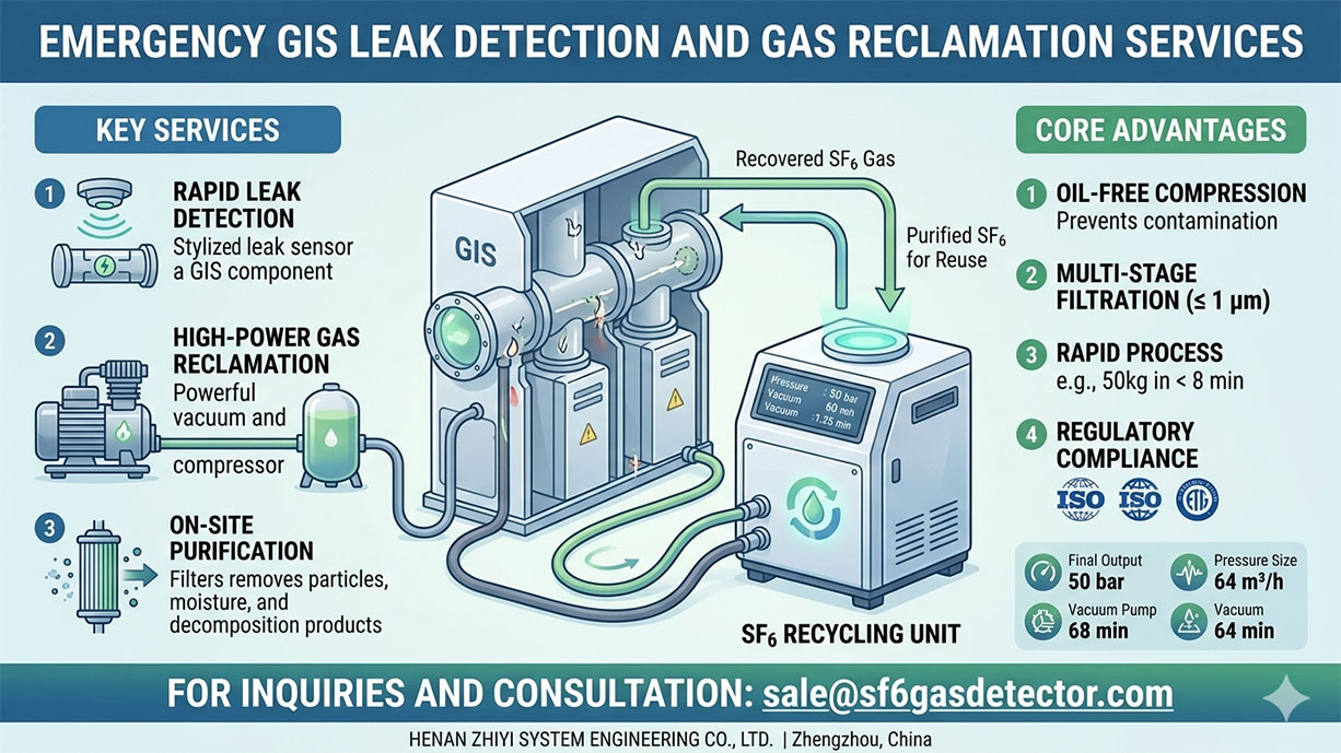 Emergency GIS Leak Detection & SF6 Gas Reclamation Services