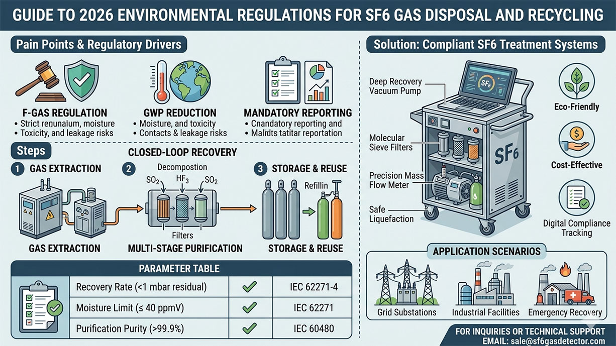 SF6 Gas Disposal & Recycling Guide 2026: Achieving IEC Purity Standards