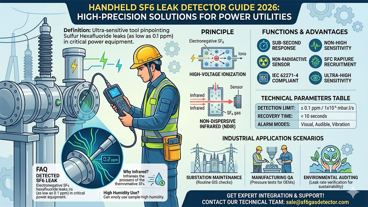 Handheld SF6 Leak Detector Guide 2026: Solutions for Power Utilities