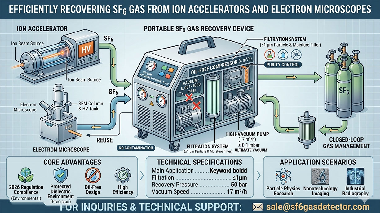 How to Efficiently Recover SF6 Gas from Ion Accelerators and Electron Microscopes