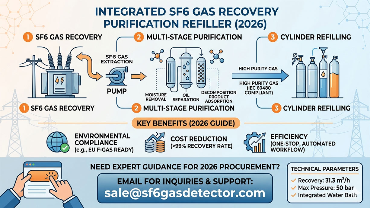 Integrated SF6 Gas Recovery Purification Refiller Price 2026 | Guide