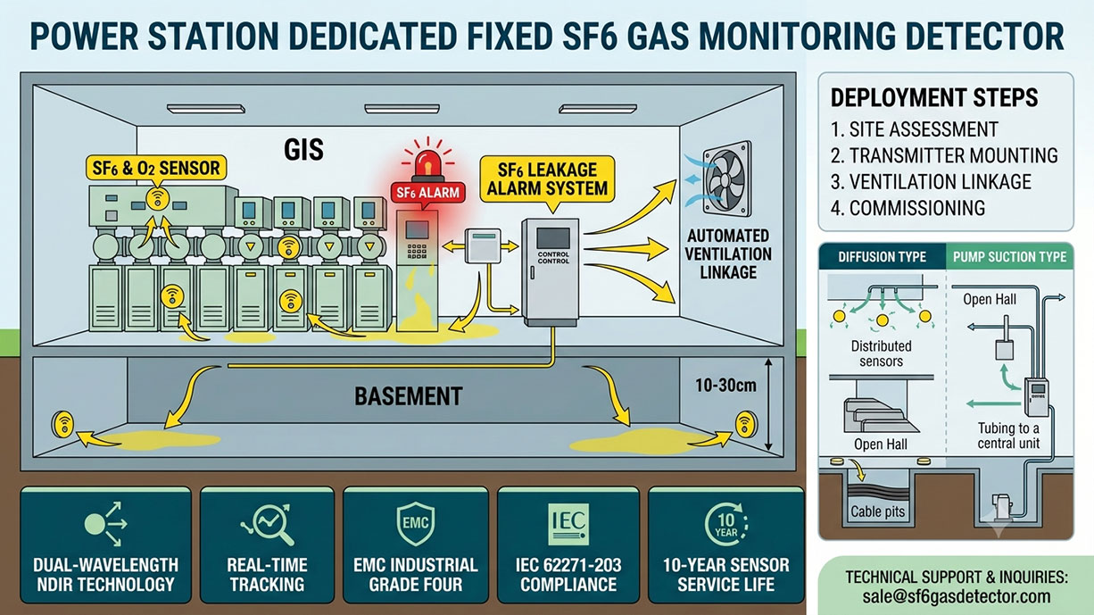 Power Station Dedicated Fixed SF6 Gas Monitoring Detector Guide 2026