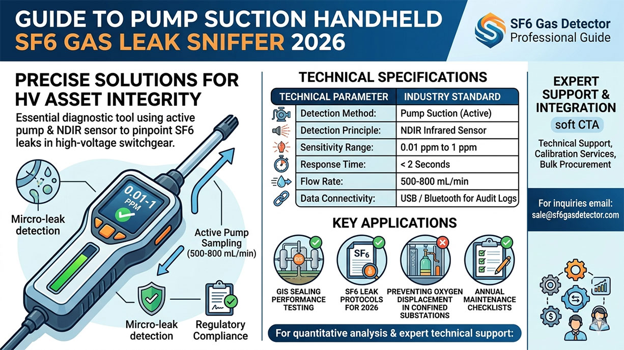 Pump Suction Handheld SF6 Gas Leak Sniffer Guide 2026 | Professional HV Solutions