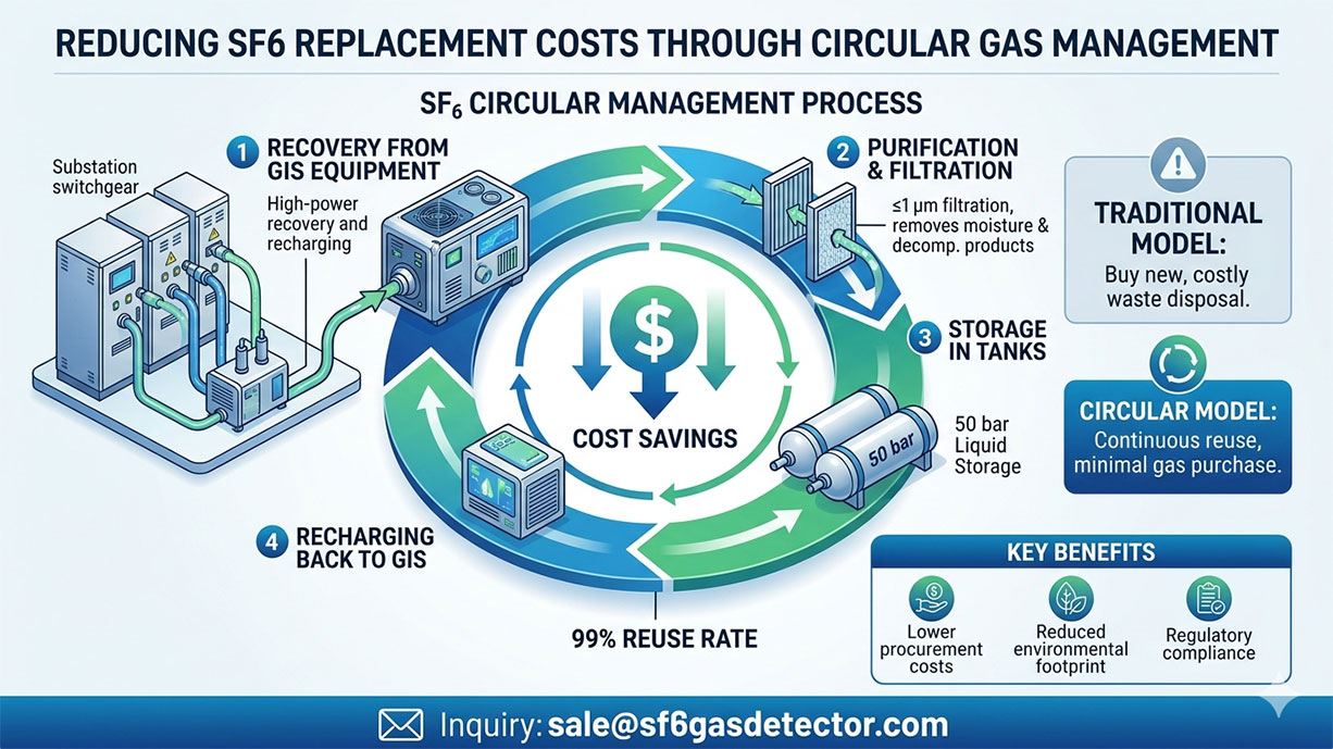 Reducing SF6 Replacement Costs Through Circular Gas Management