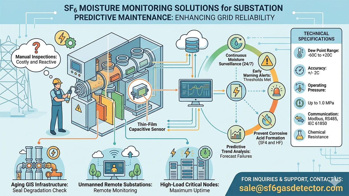 SF6 Moisture Monitoring Solutions for Substation Predictive Maintenance Guide 2026: Enhancing Grid Reliability