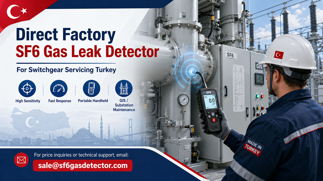 Direct Factory SF6 Gas Leak Detector for Switchgear Servicing Turkey
