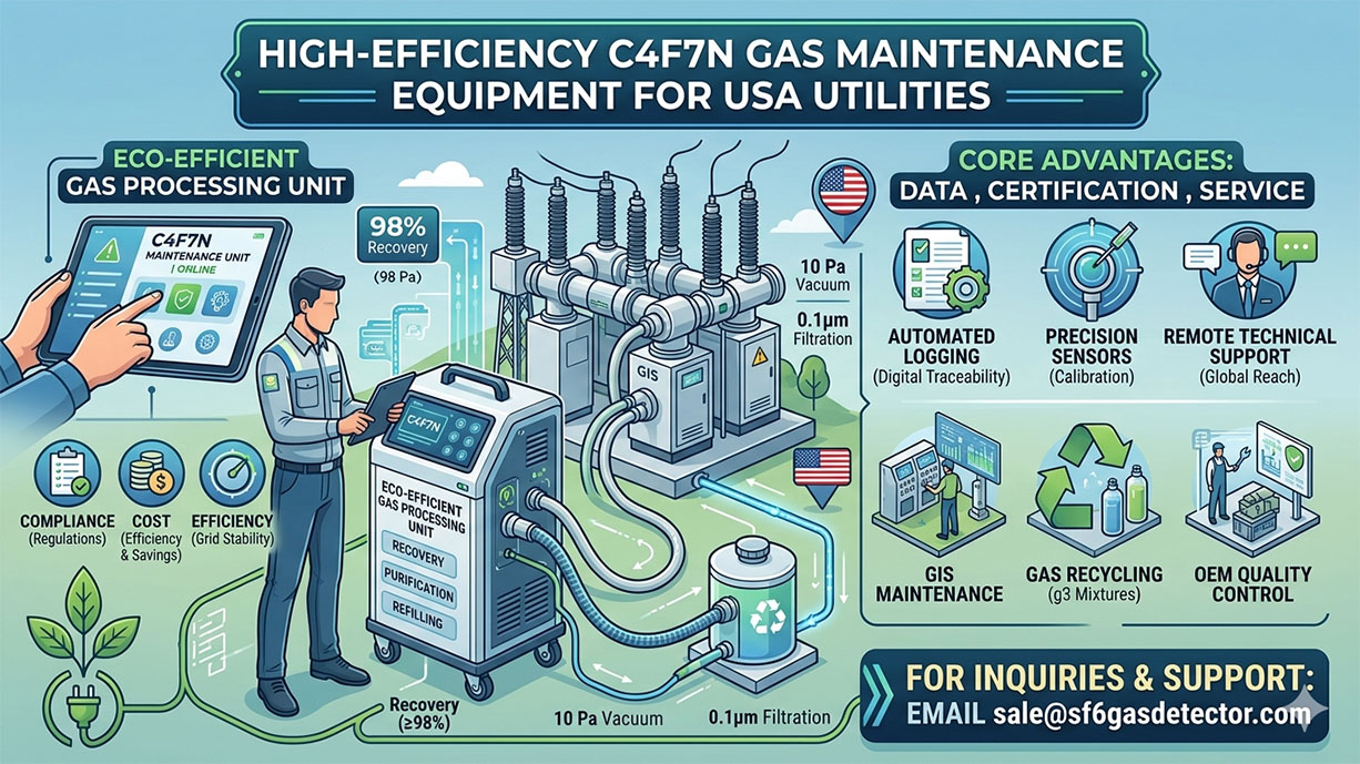 High-Efficiency Factory Price C4F7N Gas Maintenance Equipment for USA Utilities