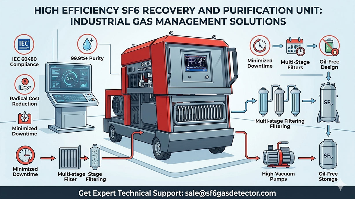 High Efficiency SF6 Recovery And Purification Unit Power Plant Supplier