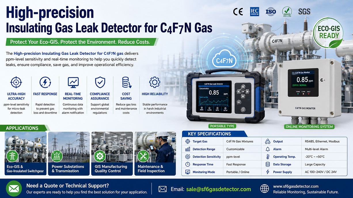 High-Precision Insulating Gas Leak Detector for C4F7N: The Ultimate Solution for Eco-Friendly GIS Maintenance
