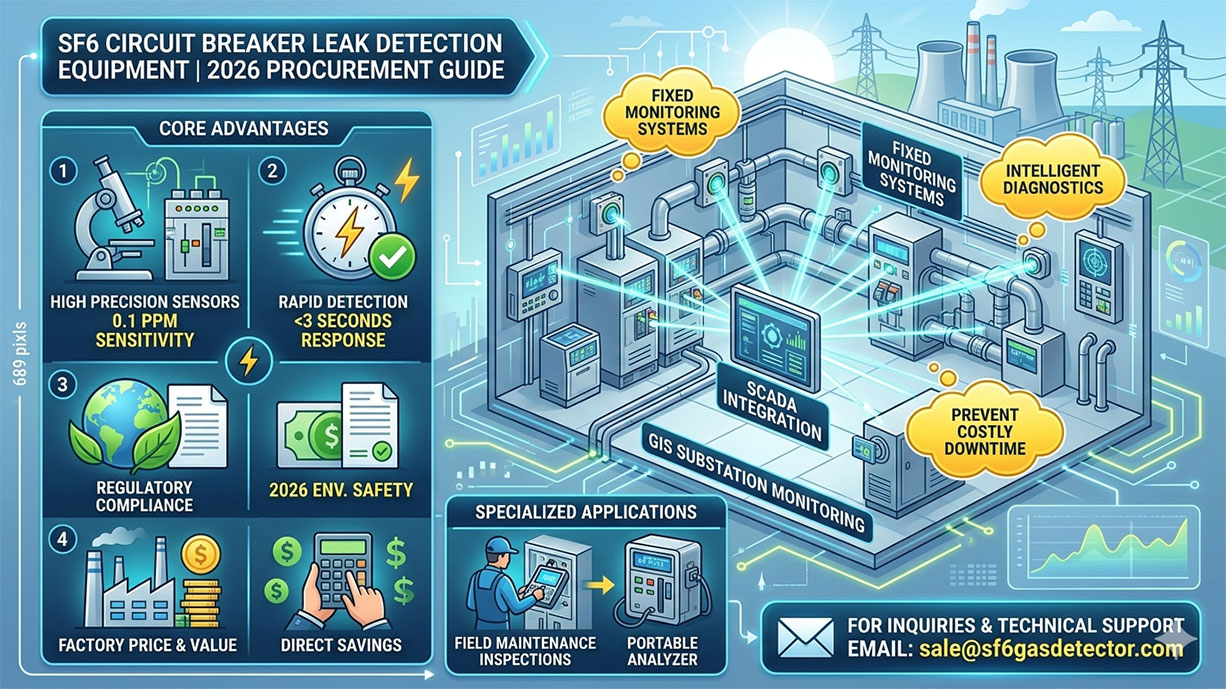Looking for high-precision SF6 circuit breaker leak detection equipment? Access our 2026 procurement guide for factory-direct pricing, technical specs, and expert integration support.