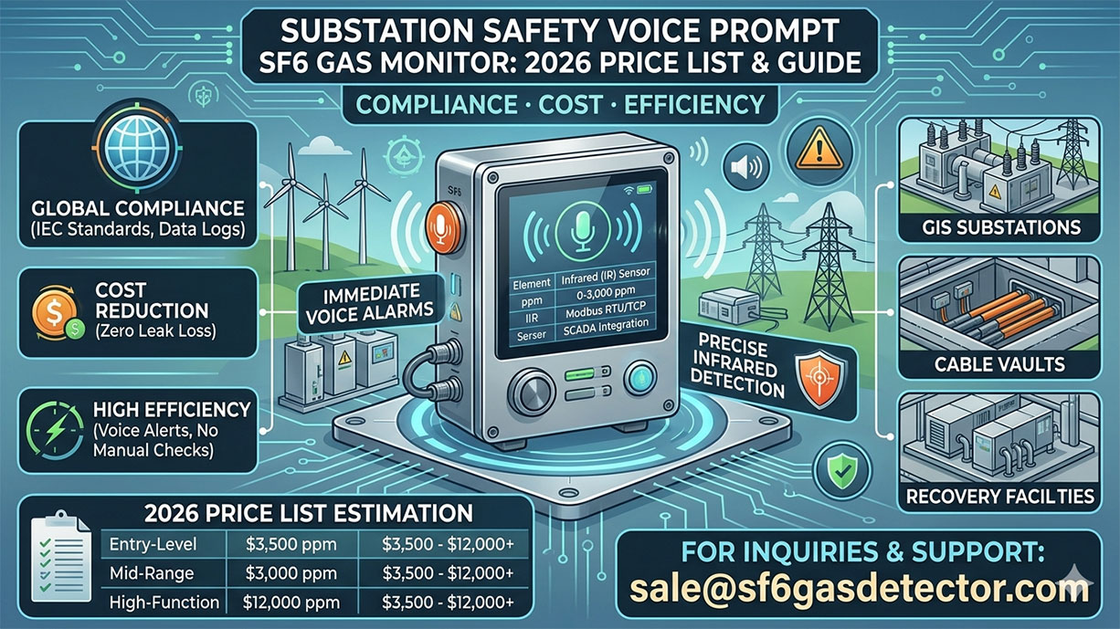 Substation Safety Voice Prompt SF6 Gas Monitor Price List 2026