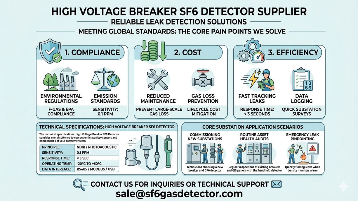 Top High Voltage Breaker SF6 Detector Supplier | Precise Gas Leak Detection