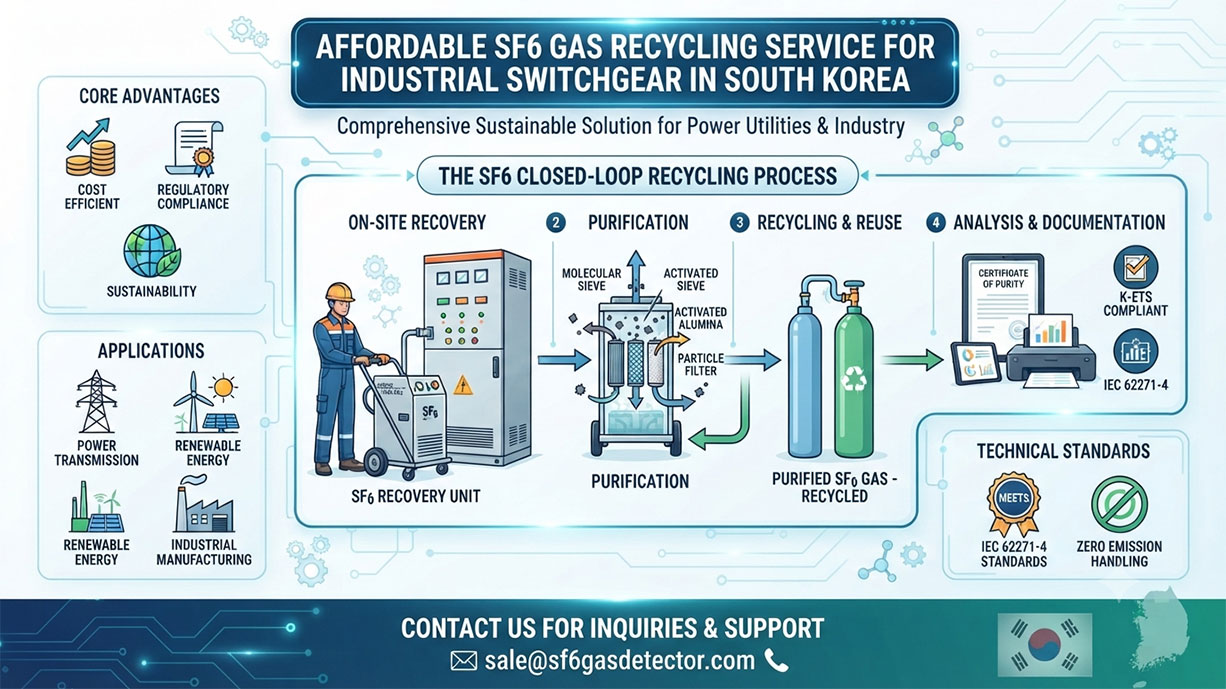 Affordable SF6 Gas Recycling Service for Industrial Switchgear in South Korea