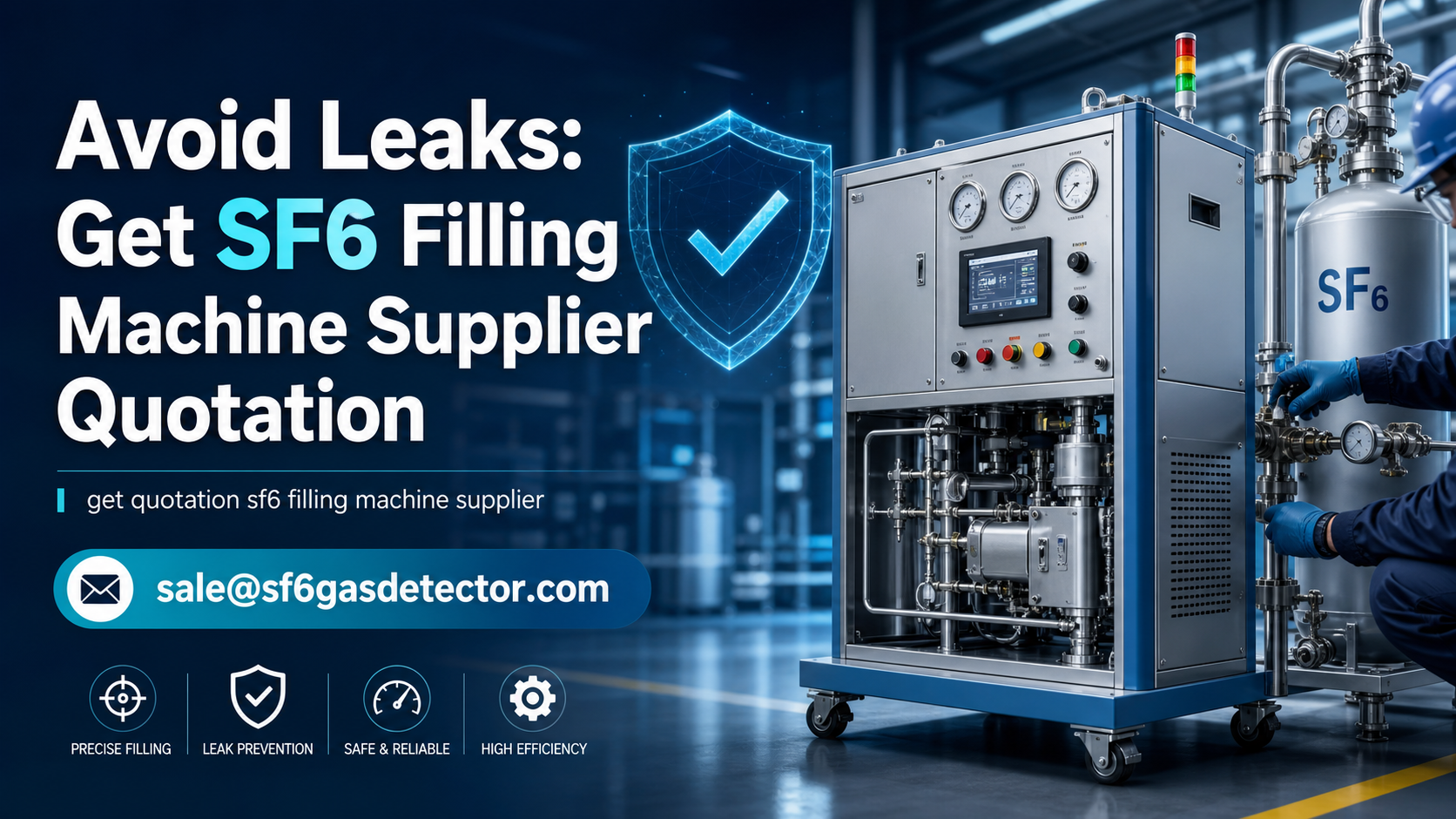 SF6 filling machine setup for leak-free gas handling and supplier quotation request