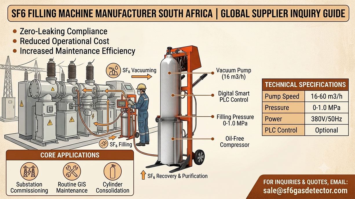 supplier inquiry SF6 filling machine manufacturer South Africa