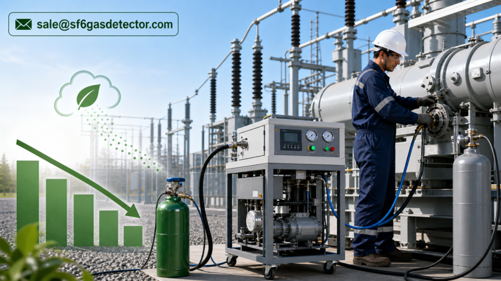 SF6 gas recycling equipment reducing costs and emissions