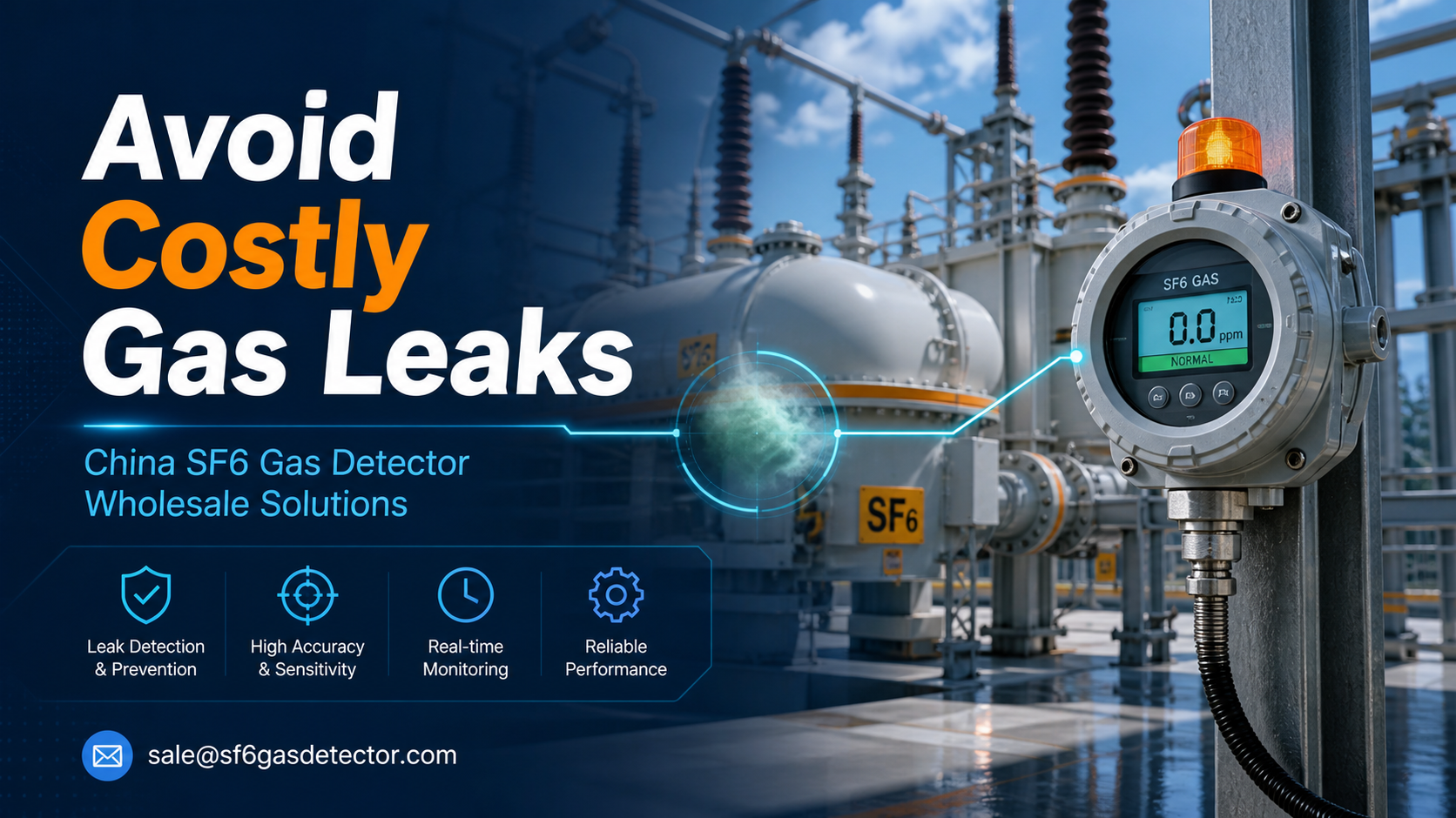 Technician using a China SF6 gas detector wholesale solution to find costly industrial gas leaks.