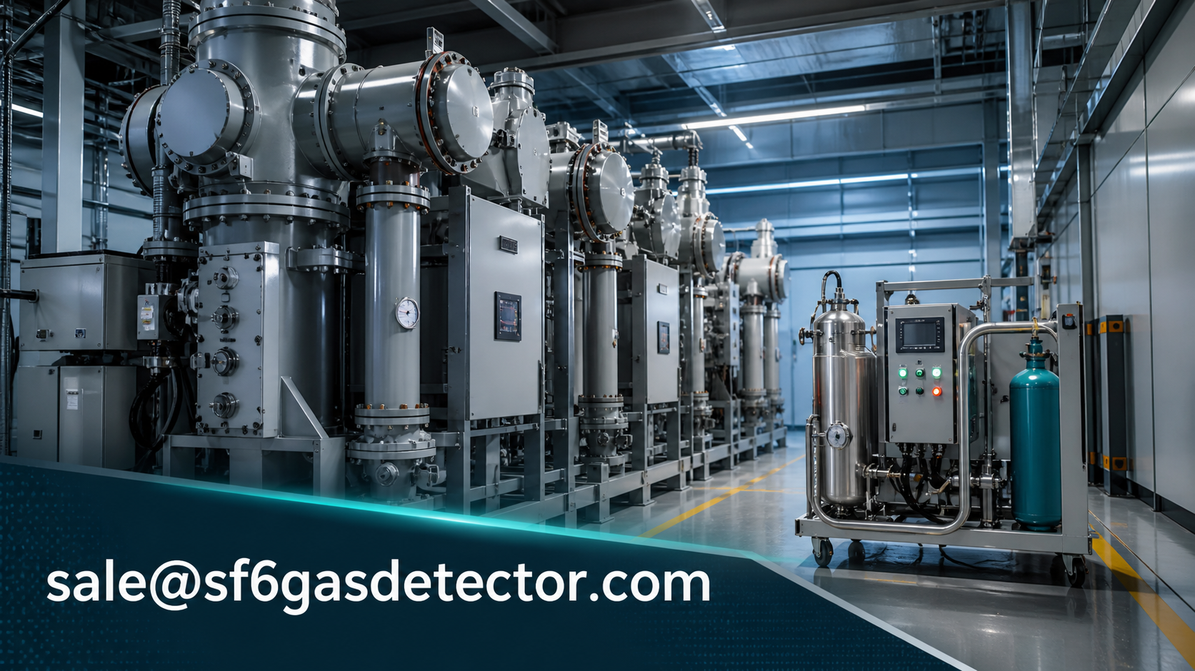 SF6 gas detection equipment in a modern power plant for GIS switchgear regeneration services