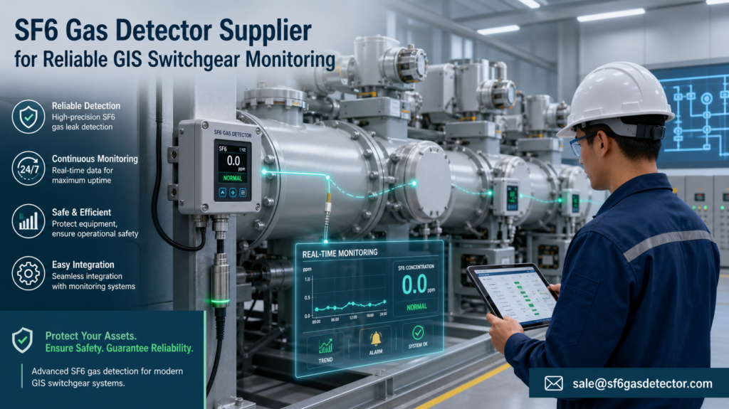 SF6 gas detector for reliable GIS switchgear monitoring and leak detection