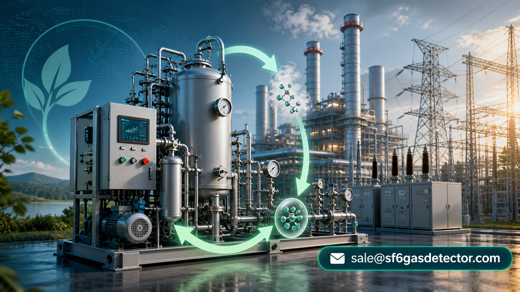 Industrial water treatment facility with digital controls, renewable energy, and high-voltage equipment