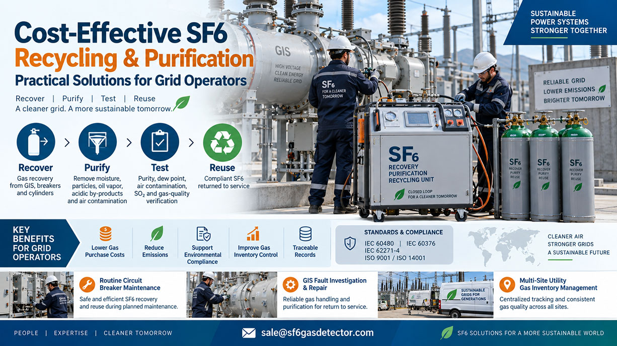 Cost-Effective SF6 Recycling and Purification for Grid Operators