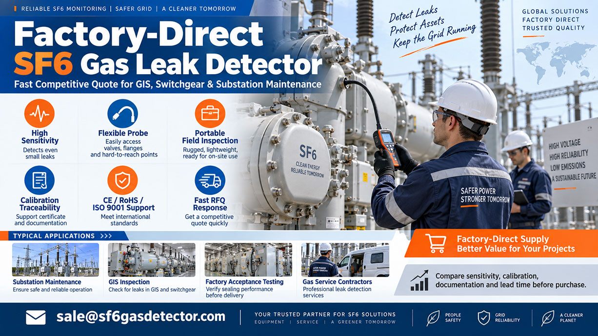 Factory-Direct SF6 Gas Leak Detector: Get a Fast, Competitive Price Quote